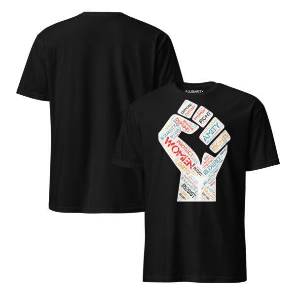 Solidarity Fist Word Cloud Short-Sleeve Unisex T-Shirt - Image 2