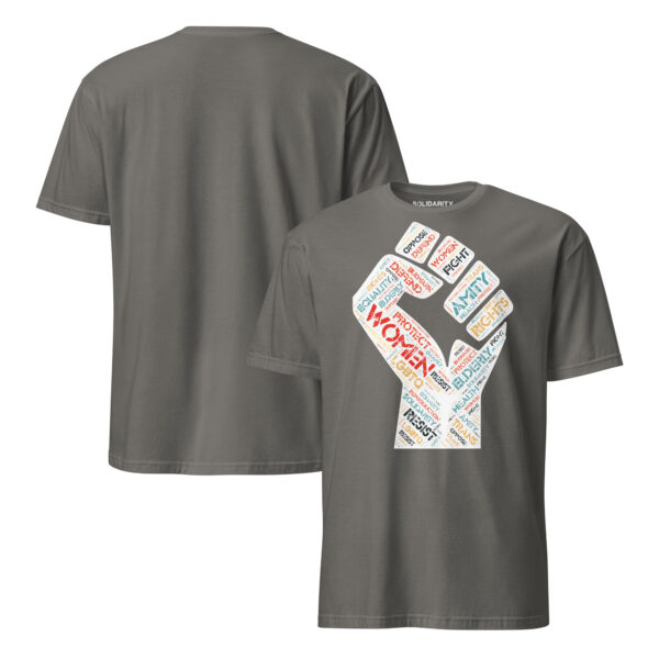 Solidarity Fist Word Cloud Short-Sleeve Unisex T-Shirt - Image 10