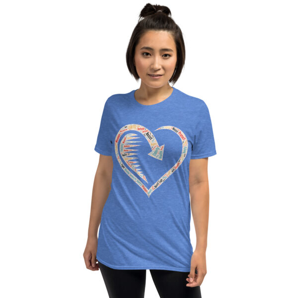 Heart Word Cloud Short-Sleeve Unisex T-Shirt - Image 13