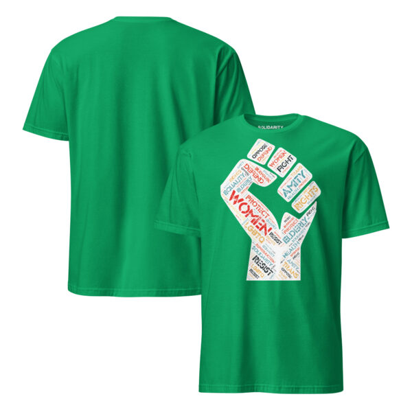 Solidarity Fist Word Cloud Short-Sleeve Unisex T-Shirt - Image 13
