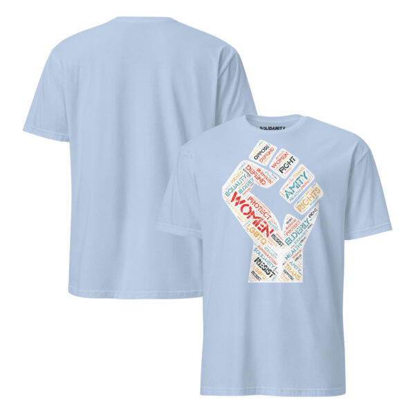 Solidarity Fist Word Cloud Short-Sleeve Unisex T-Shirt - Image 15