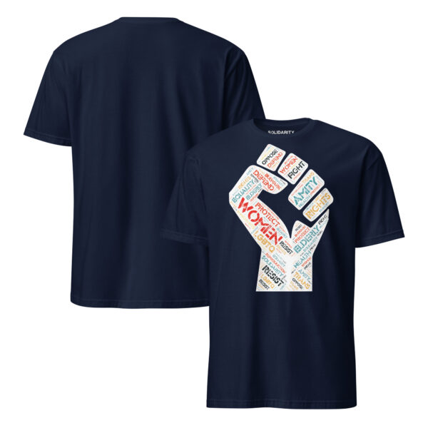 Solidarity Fist Word Cloud Short-Sleeve Unisex T-Shirt - Image 3