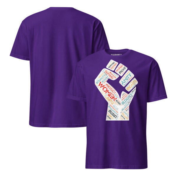 Solidarity Fist Word Cloud Short-Sleeve Unisex T-Shirt - Image 4