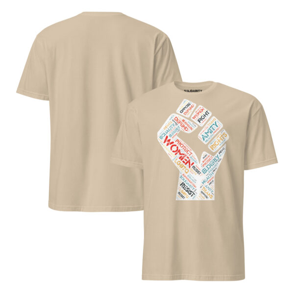 Solidarity Fist Word Cloud Short-Sleeve Unisex T-Shirt - Image 14