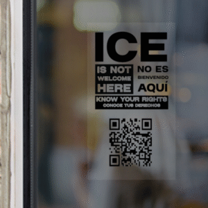 ICE Is Not Welcome Here Window Cling Stickers – 10 Pack