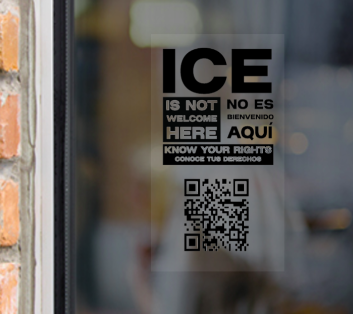 ICE is NOT Welcome Here Window Stickers