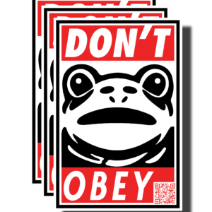 DON’T OBEY Frog Stickers (Portland) 10-Pack